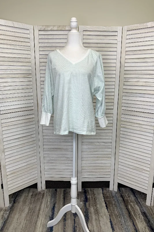 New Chances Women's Casual Ribbed Long Sleeve Top Bohemian Women's Free