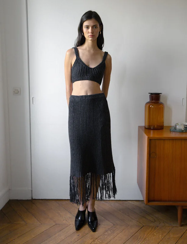 Knit Crochet Dress Set Modern Women's 