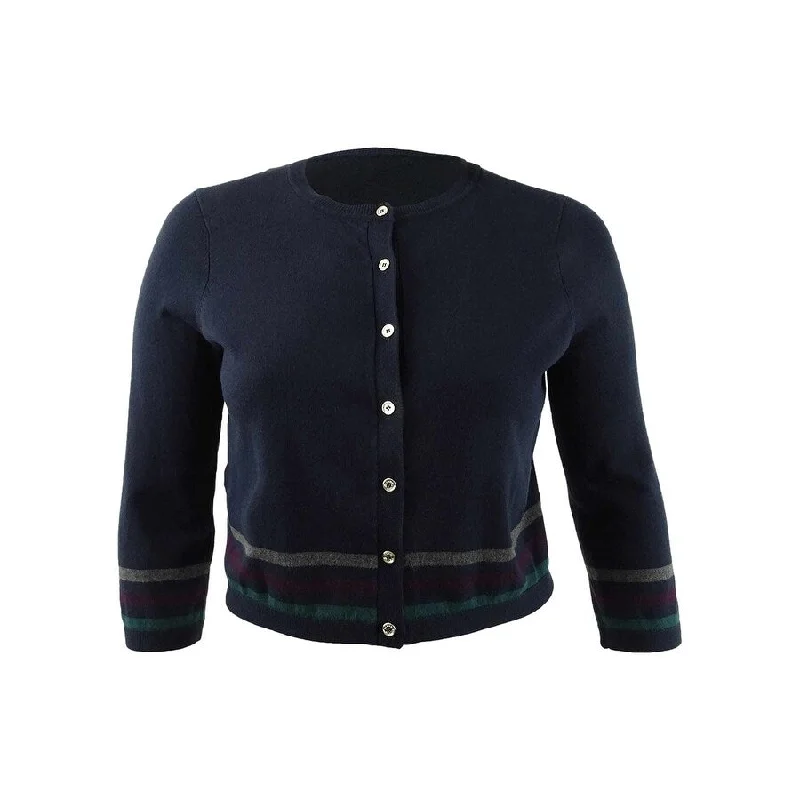 Tommy Hilfiger Women's Striped Cardigan Sweater Gym