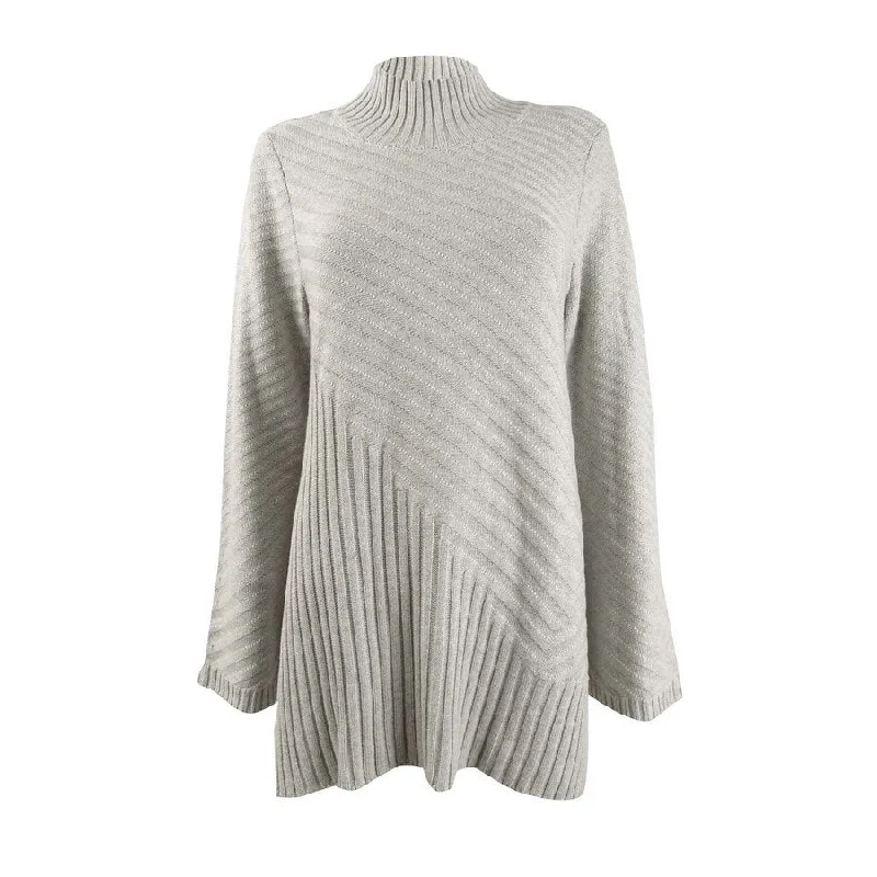 Charter Club Women's Mixed-Stitch Mock-Neck Sweater Refined Women's Velvet