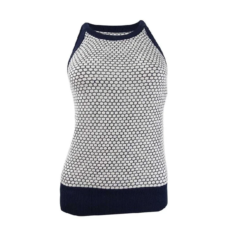 Maison Jules Women's Sleeveless Honeycomb Sweater Classic Women's Tweed