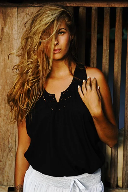 Charlotte Sleeveless Lace Racerback Top Sporty Women's Tennis