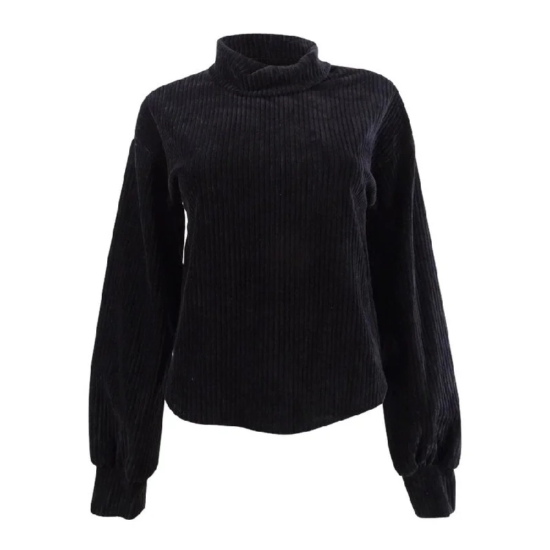 Bar III Women's Cozy Turtleneck Top British Gentlewoman Style