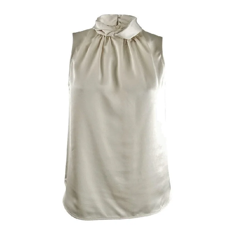 Anne Klein Women's Twist-Collar Sleeveless Top Country