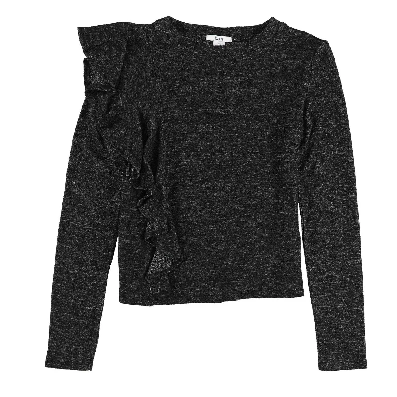 Bar Iii Womens Asymmetrical Ruffled Pullover Sweater Artistic Women's Hand - painted