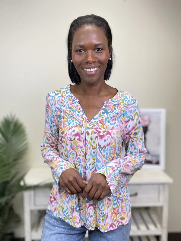 Mood For Brunch Women's Multi Colored Long Sleeve Top * Final Sale* garde