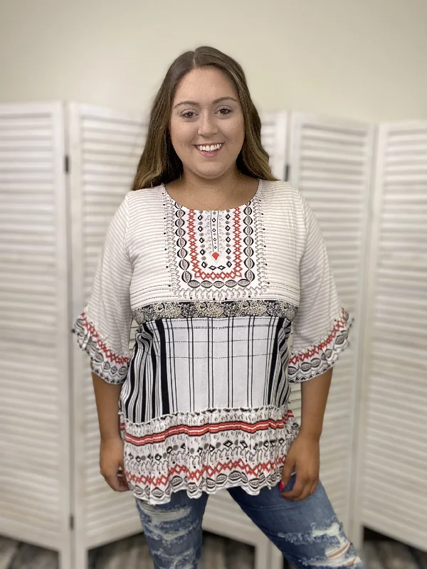 Name Of The Game Women's Pleated Short Sleeve Tunic Top Artistic Women's Avant - 